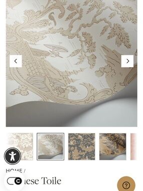 3 rolls of Cole & son Chinese Toile wallpaper color parchment